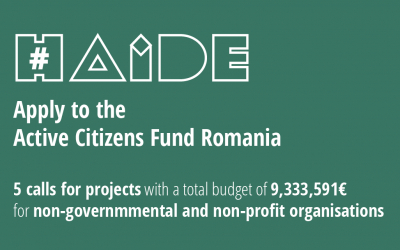 The second round of calls within the Active Citizens Fund - Romania is open starting today, until 20.04.2021