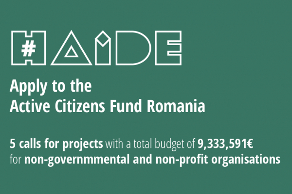 Cea de-a doua runda de apeluri din cadrul Active Citizens Fund - Romania este deschisă începând de azi, până pe 20.04.2021
