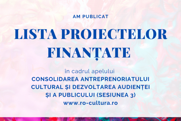The list of projects funded under round 3 of the call "Cultural entrepreneurship enhanced and larger audience developed" has been published 